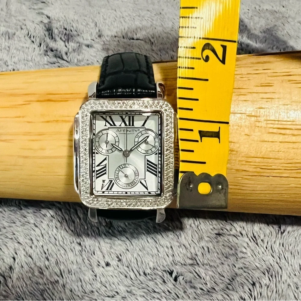 Affinity Diamond Jewelry Chronograph Watch with Diamond Accented Bezel NWOT